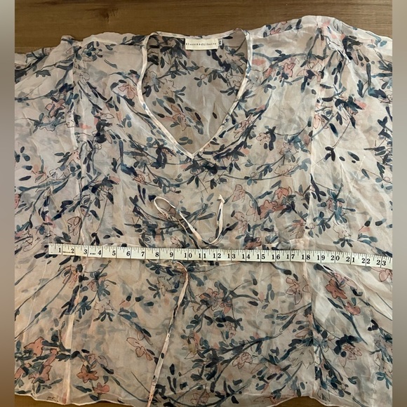 Johnny Was 4Love and Liberty Cecilia Silk Drawstring Tunic Floral Size XS - Picture 9 of 9